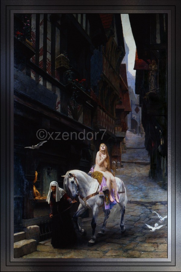 Lady Godiva by Jules Joseph Lefebvre by xzendor7 Wall Art